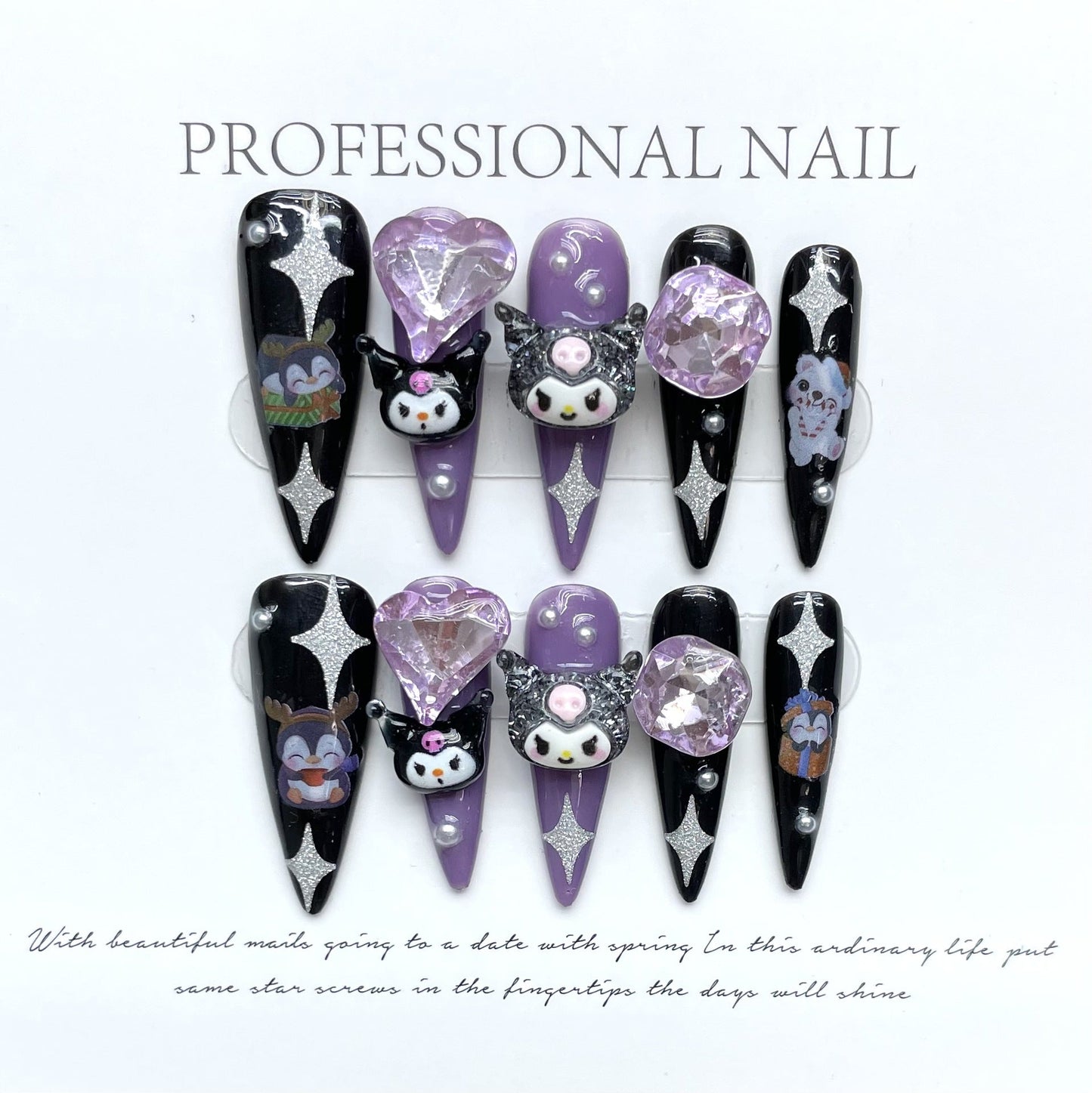 100% Handmade High-end Nail Art and Wearing Armor Press on Nails Carton