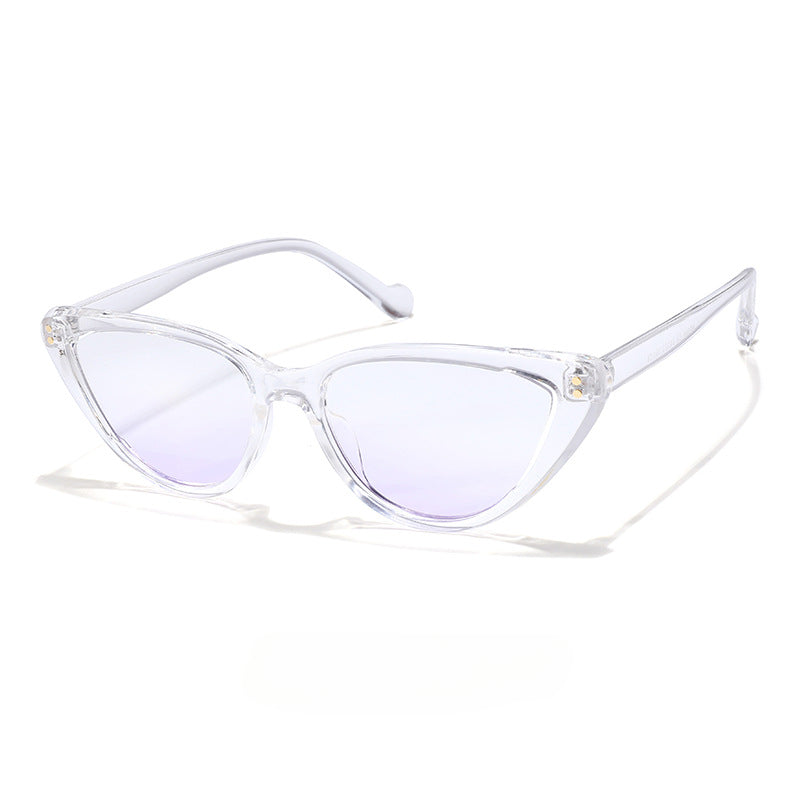 Fotografía callejera de moda Gafas de sol con forma de ojo de gato en color caramelo