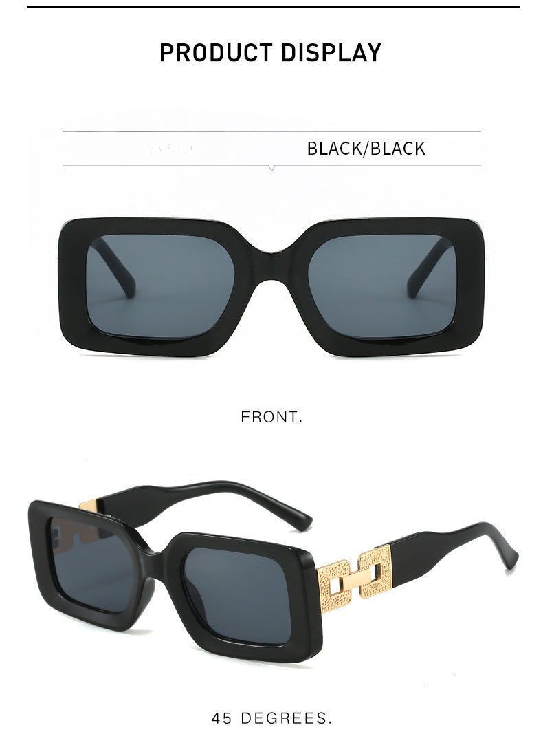 Gafas de sol con montura rectangular para mujer