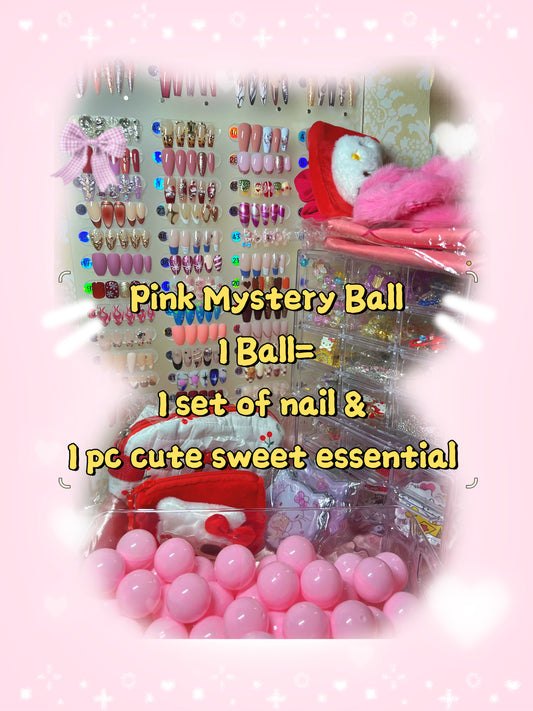 【Nails & Small Cute Item Pink Mystery Scoop】 Press On Nails and Cute Essentials!