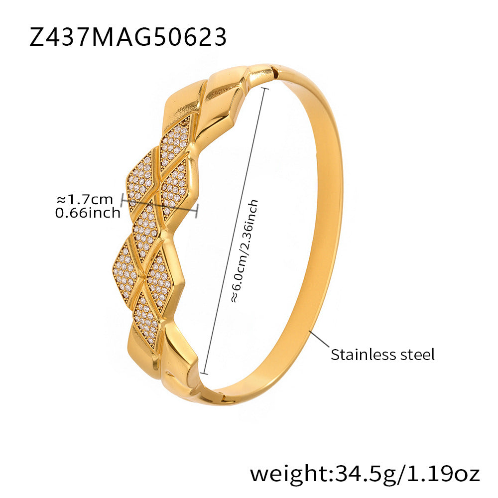 Stainless Steel Zircon Bracelet Titanium Steel Bracelet