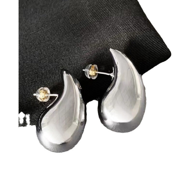 Pendientes de gota de agua de acero inoxidable de moda con formas geométricas y pendientes personalizados, con accesorios simples y minimalistas