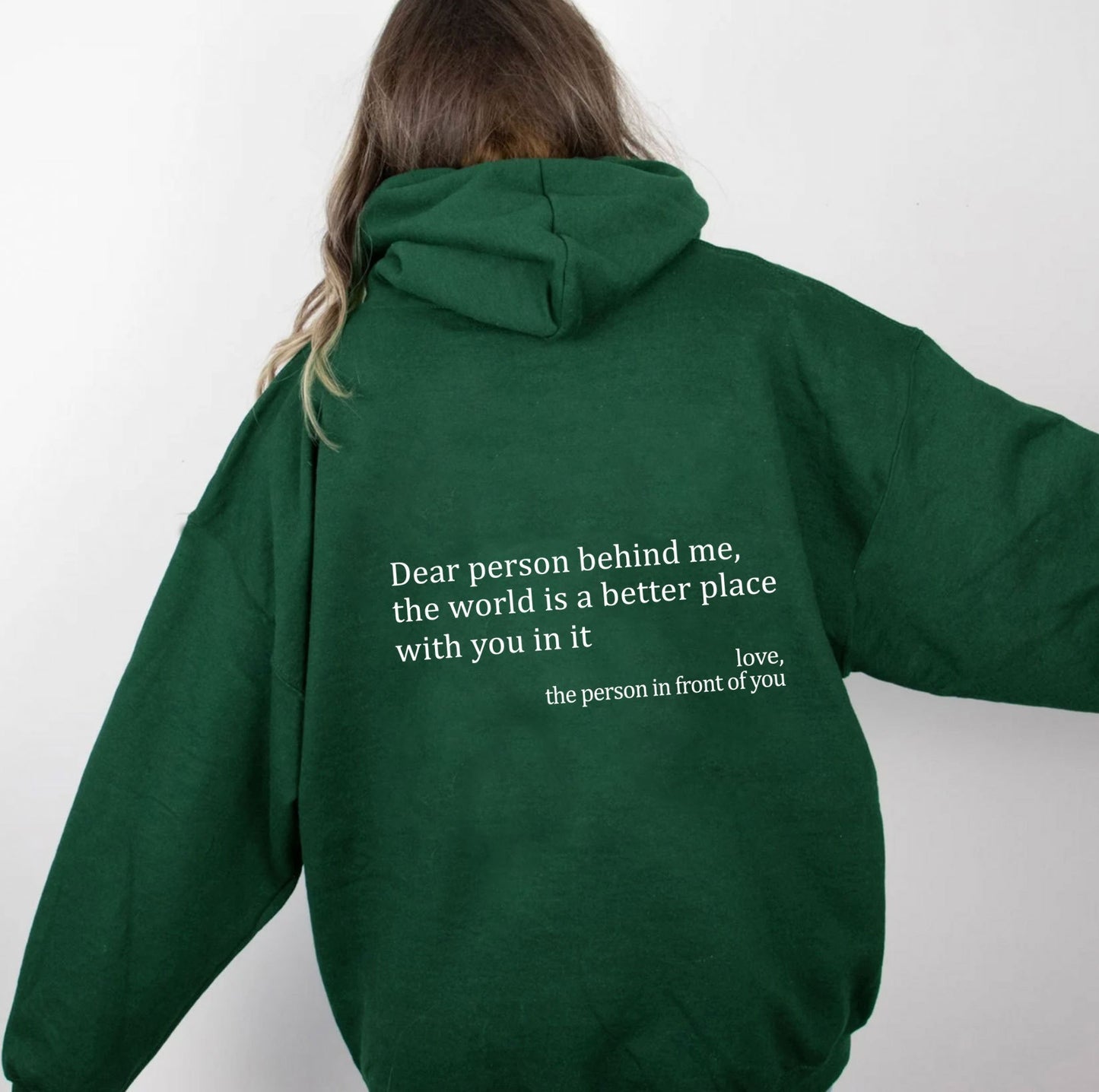Sudadera con capucha de terciopelo para mujer, con estampado de letras en color liso, bolsillo canguro y cordón ajustable
