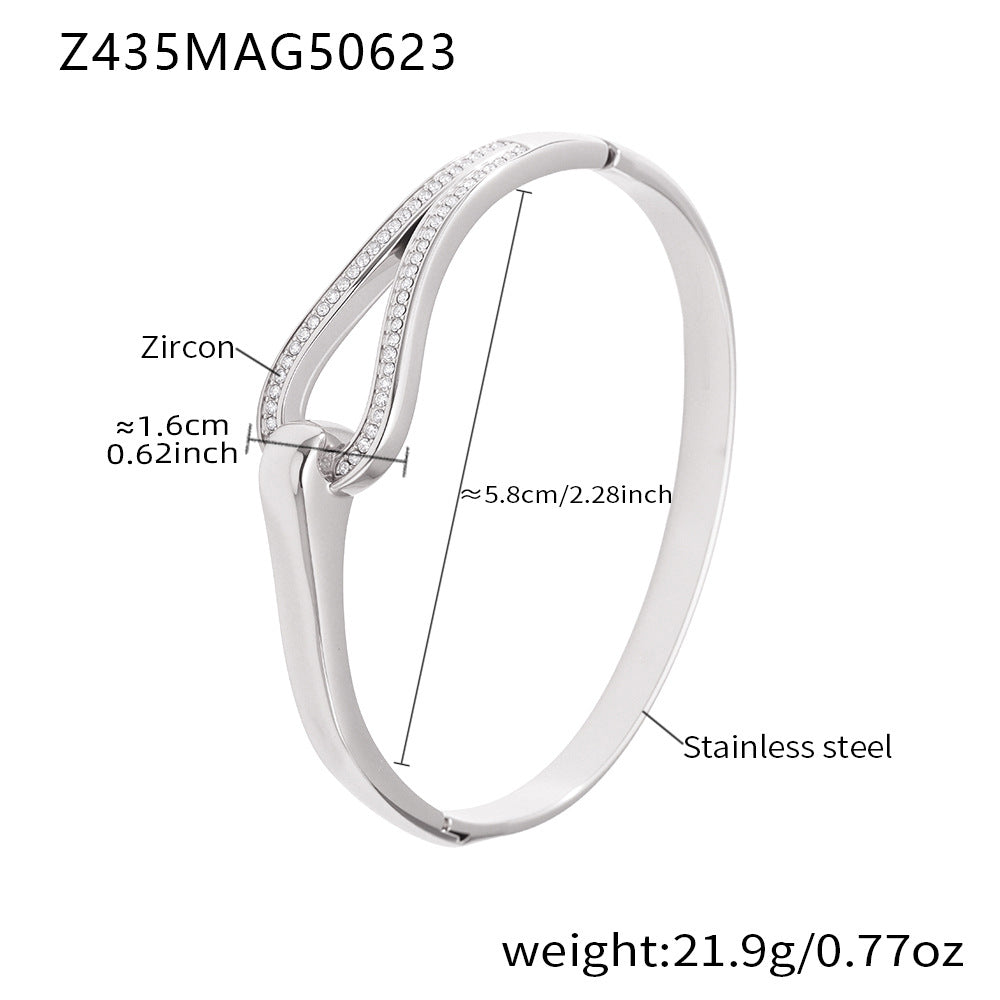 Stainless Steel Zircon Bracelet Titanium Steel Bracelet