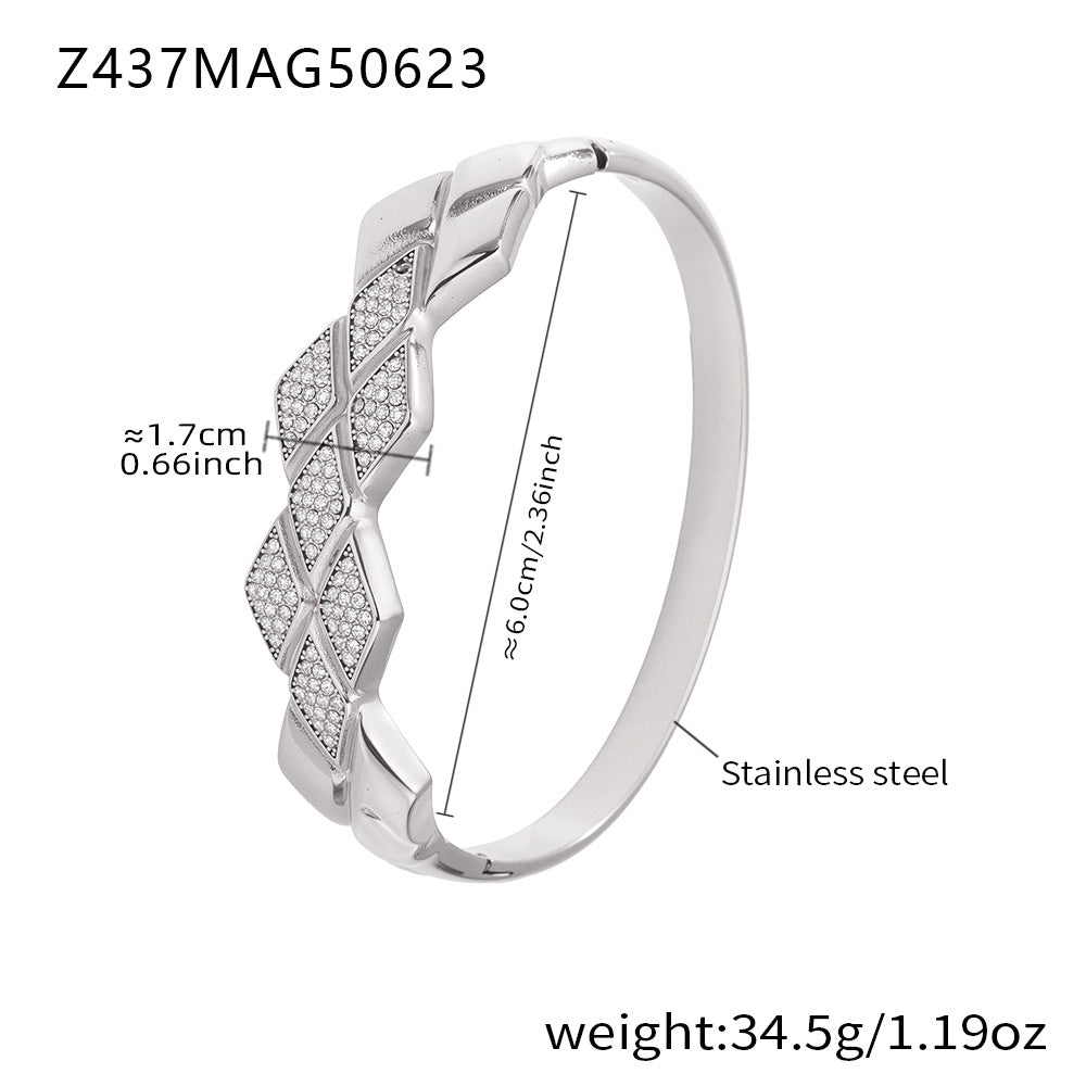 Stainless Steel Zircon Bracelet Titanium Steel Bracelet