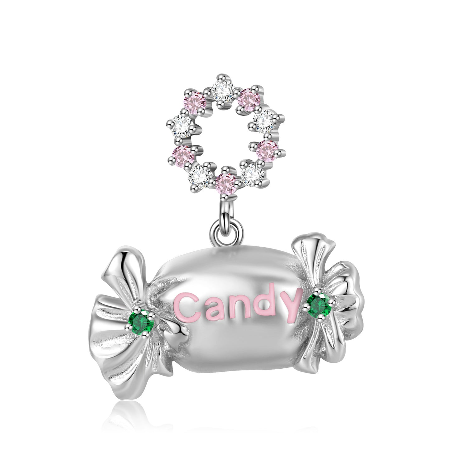S925 Sterling Silver Candy Candy Pendant Necklace Jewelry
