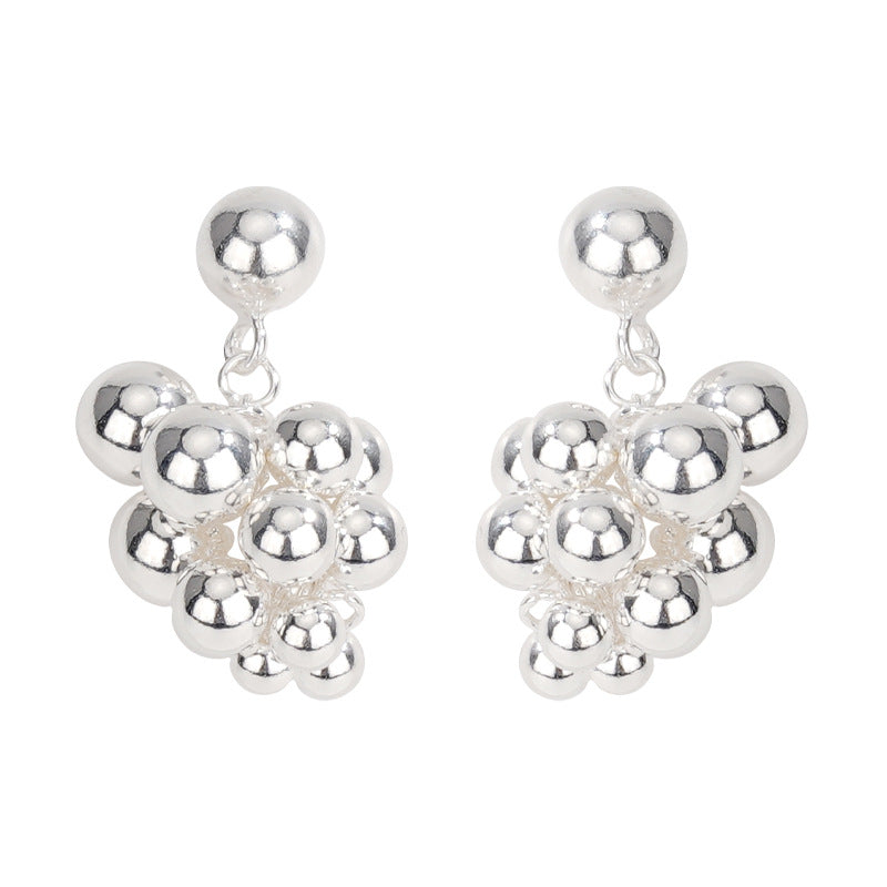 S925 Sterling Silver Vintage Grape Earrings Fashionable Earrings