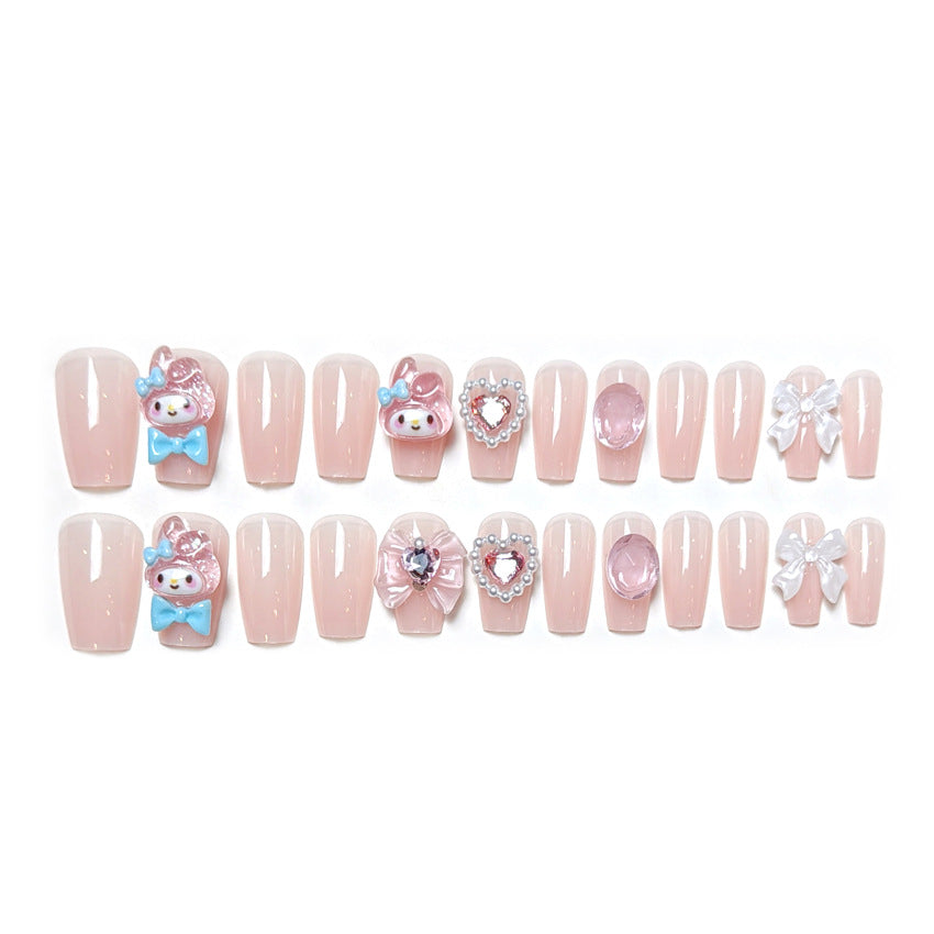 Dopamine Wearing Nail Art for Beautiful Girls, Cute Wearing Nail Stickers, Cute Wearing Nail Art