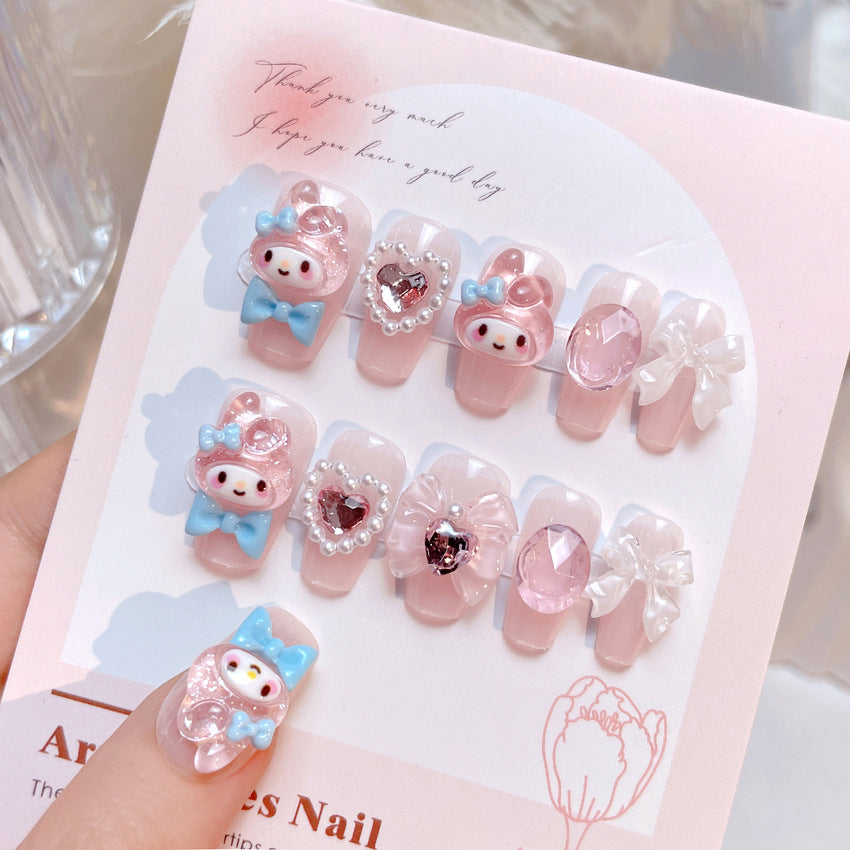 Dopamine Wearing Nail Art for Beautiful Girls, Cute Wearing Nail Stickers, Cute Wearing Nail Art