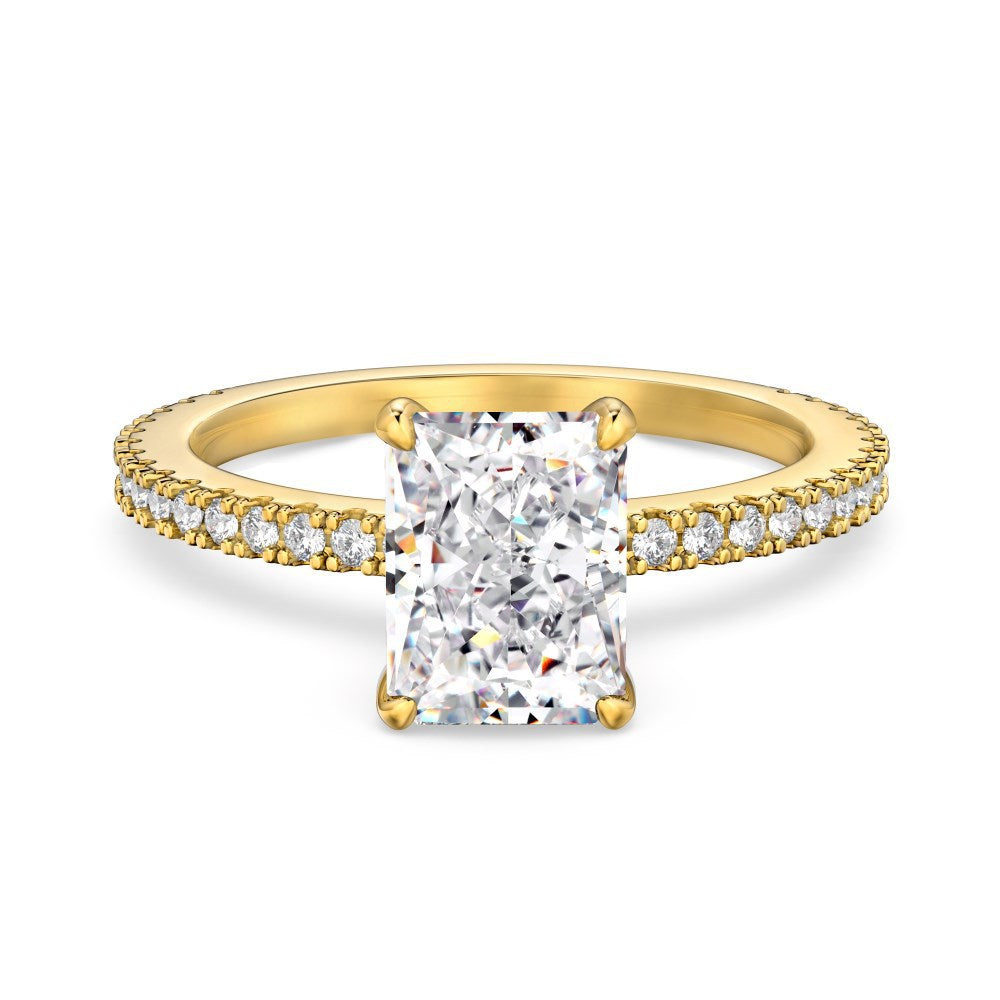 S925 Sterling Silver Ring with Female Design Sense, Super Sparkling Geometric Ice Flower Cut Zircon Ring
