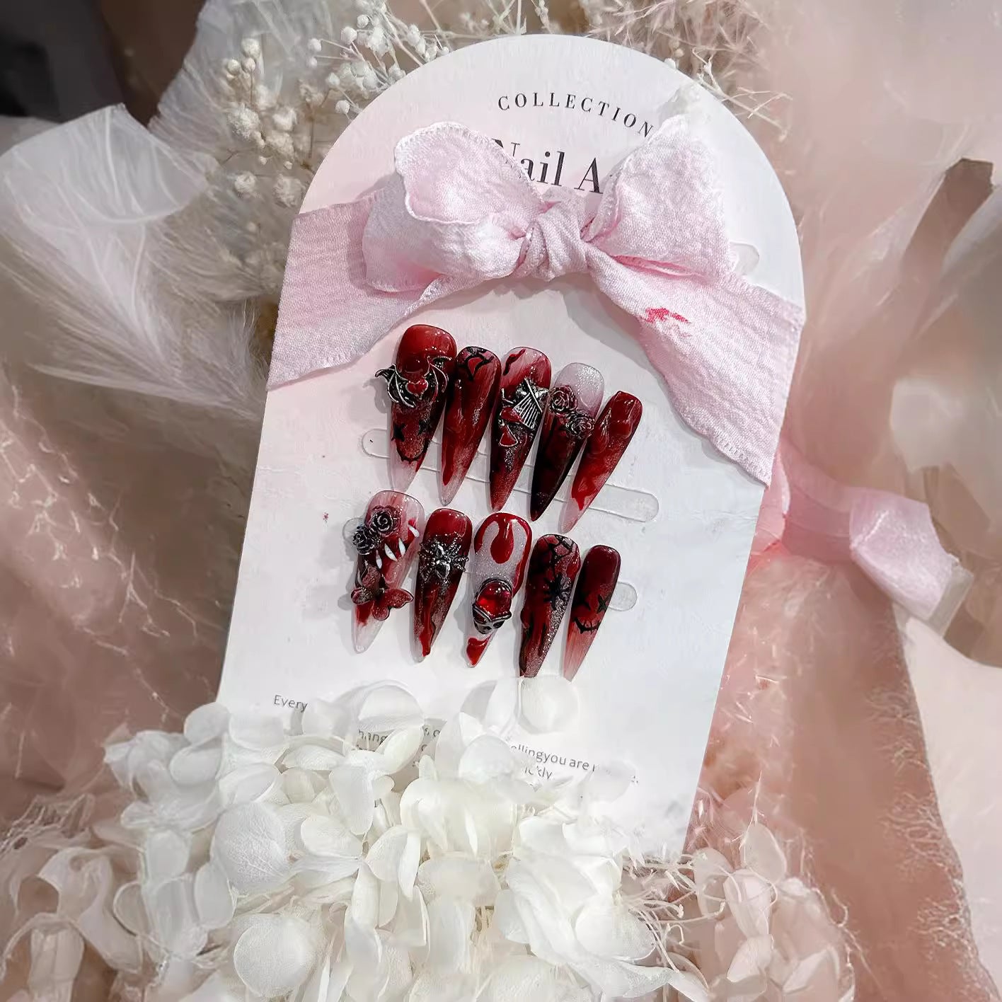 Halloween Handmade Armor Wearing Harry Potter Broom Blood Sacrifice Removable Fake Nails