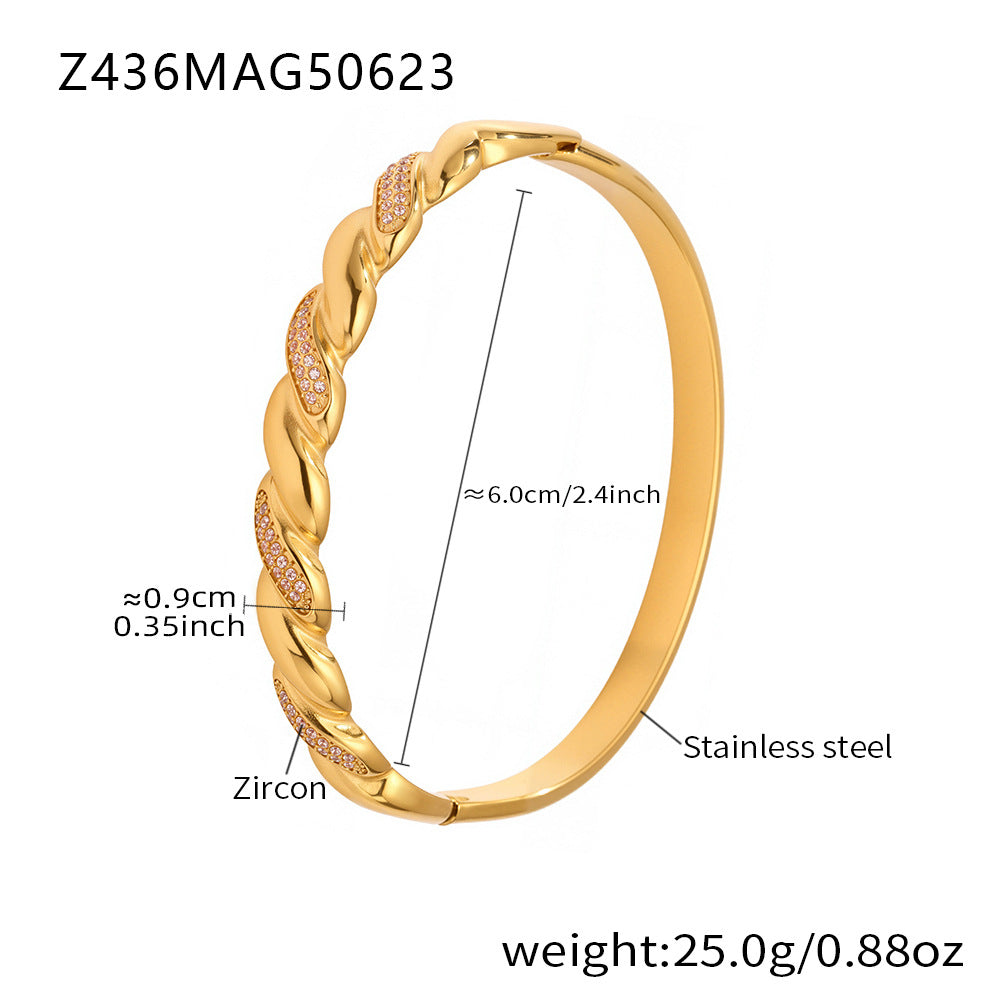 Stainless Steel Zircon Bracelet Titanium Steel Bracelet
