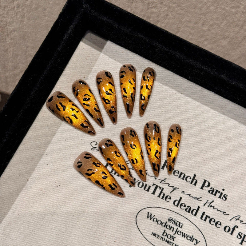 European and American Style Exaggerated Niche Abstract Heavy Industry Carved Handmade Nail Art