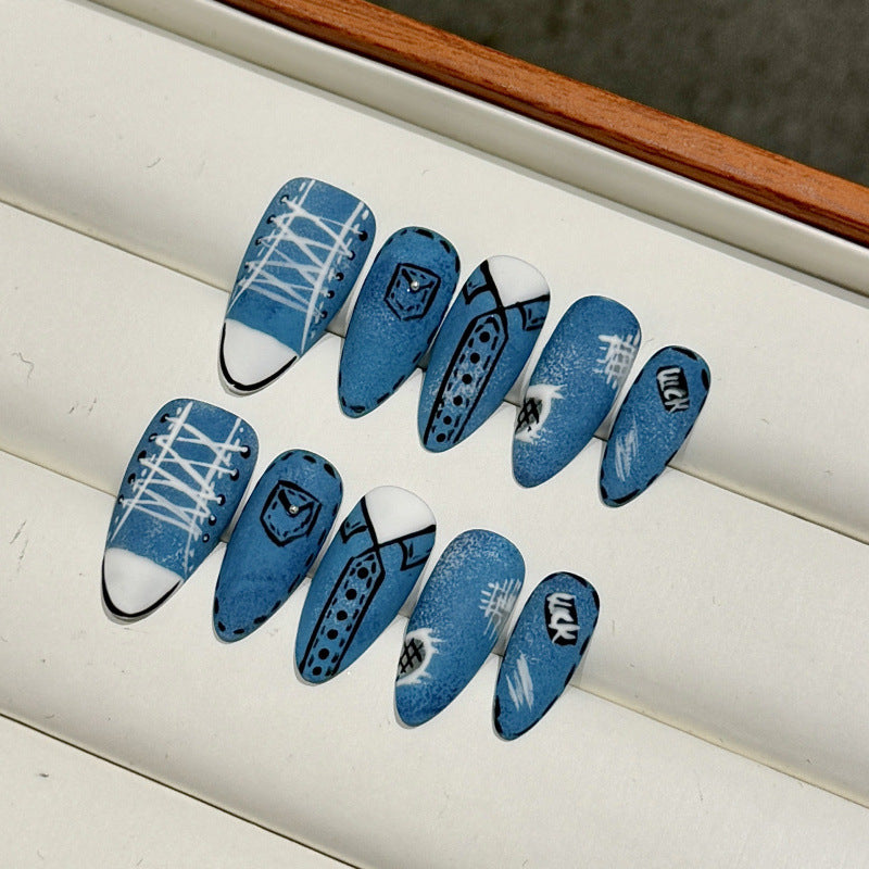 European and American Style Exaggerated Niche Abstract Heavy Industry Carved Handmade Nail Art