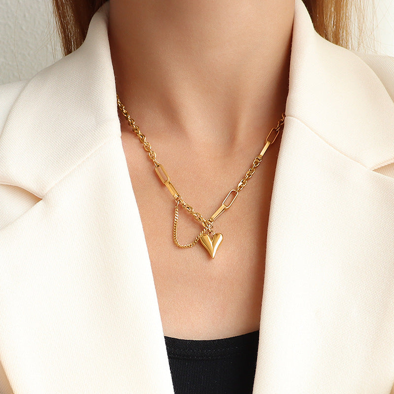 Tassel Love Necklace Titanium Steel 18k Gold Love Bracelet Necklace