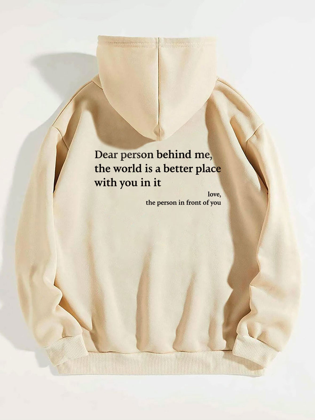 Sudadera con capucha de terciopelo para mujer, con estampado de letras en color liso, bolsillo canguro y cordón ajustable