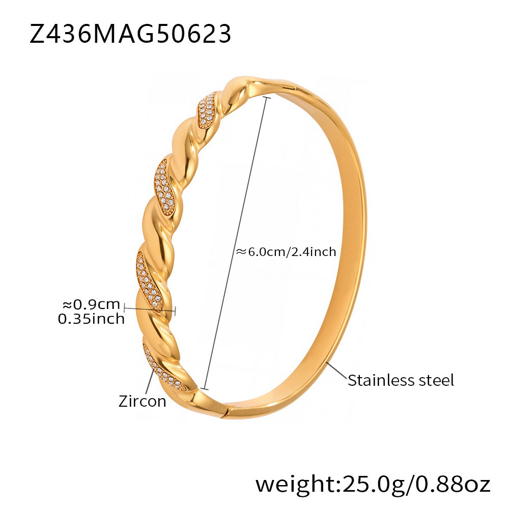 Stainless Steel Zircon Bracelet Titanium Steel Bracelet