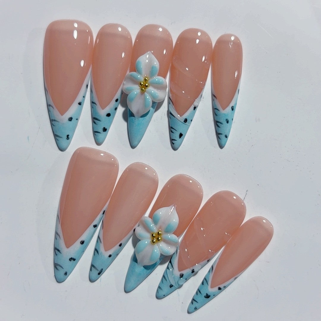 D467 Spicy Girl Almond Armor 3D 3D Carved Powder Blusher Armor Sweet and Pure, Hand Made