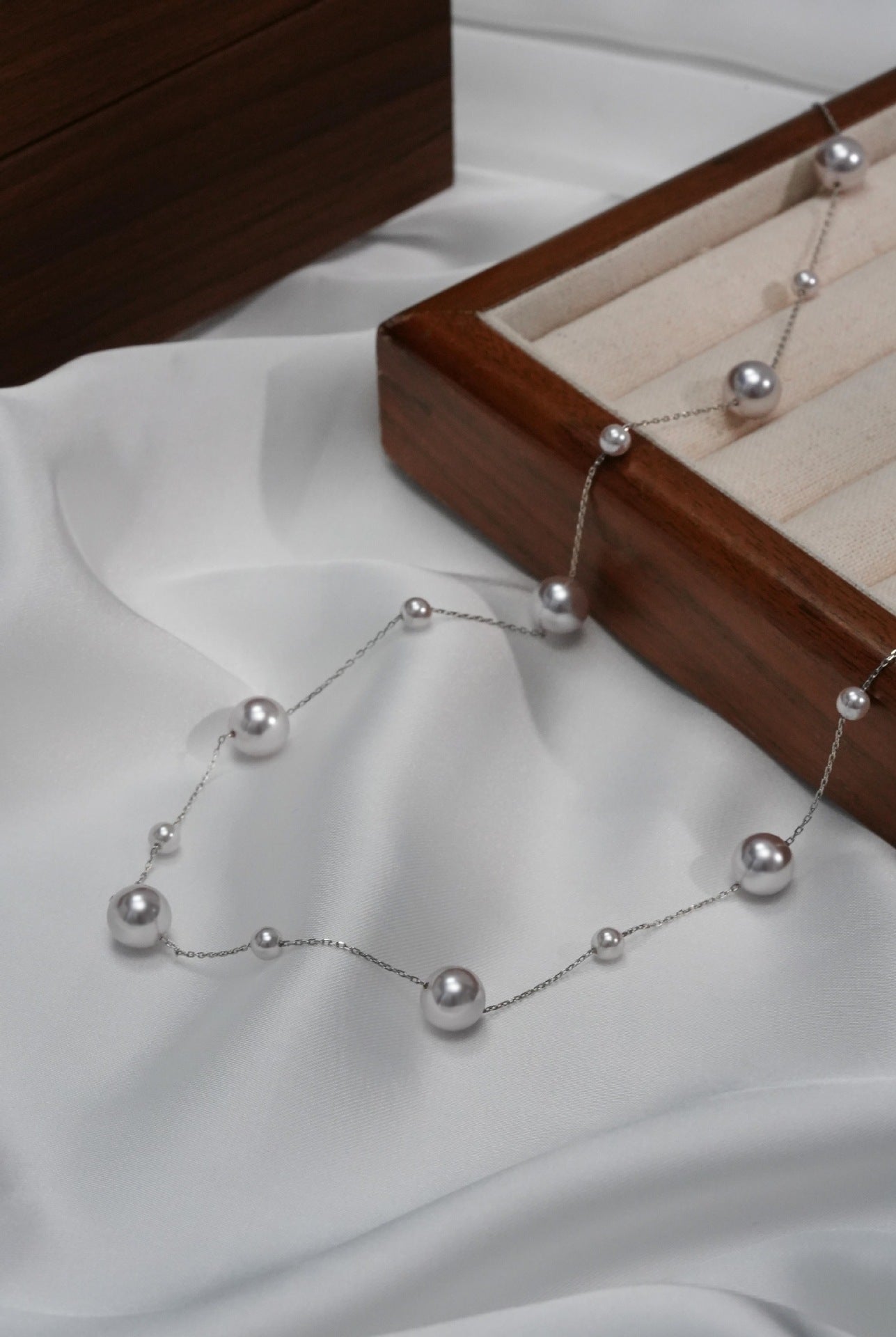 925 Silver Starry Sky Pearl Necklace, Elegant Necklace for Women, Clavicle Chain Jewelry