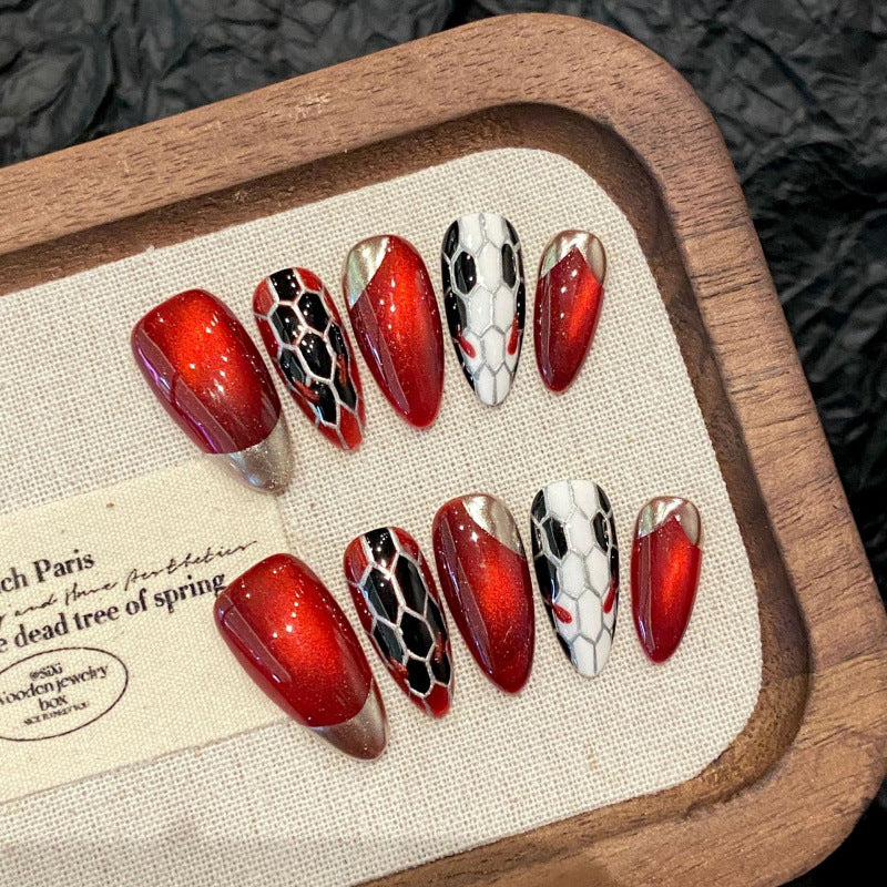 European and American Style Exaggerated Niche Abstract Heavy Industry Carved Handmade Nail Art