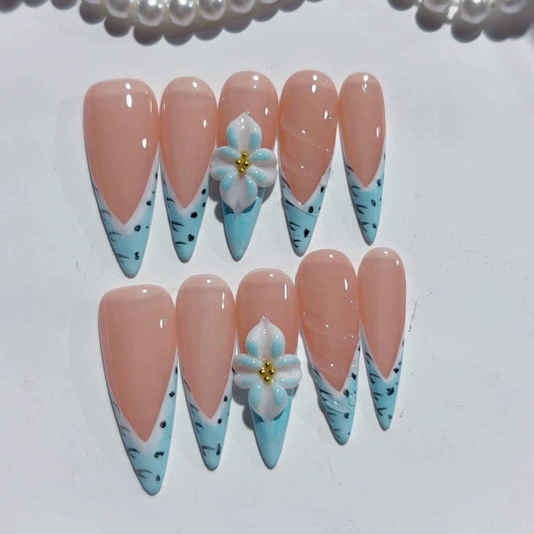 D467 Spicy Girl Almond Armor 3D 3D Carved Powder Blusher Armor Sweet and Pure, Hand Made