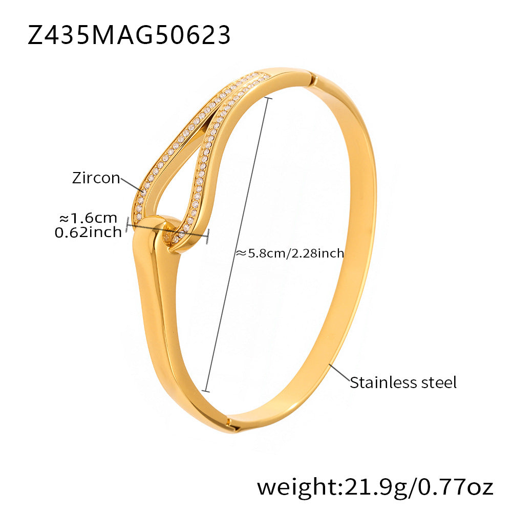 Stainless Steel Zircon Bracelet Titanium Steel Bracelet