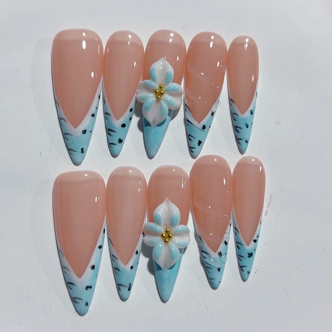 D467 Spicy Girl Almond Armor 3D 3D Carved Powder Blusher Armor Sweet and Pure, Hand Made