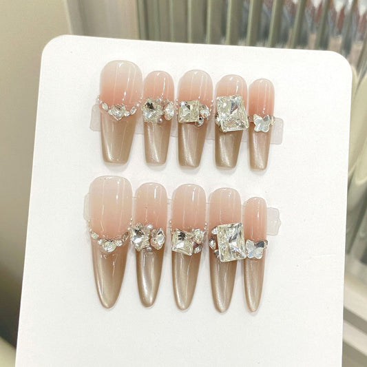 Sparkling Atmosphere Side Light Cat Eye Boutique K9 Diamond Handmade Wearing Armor