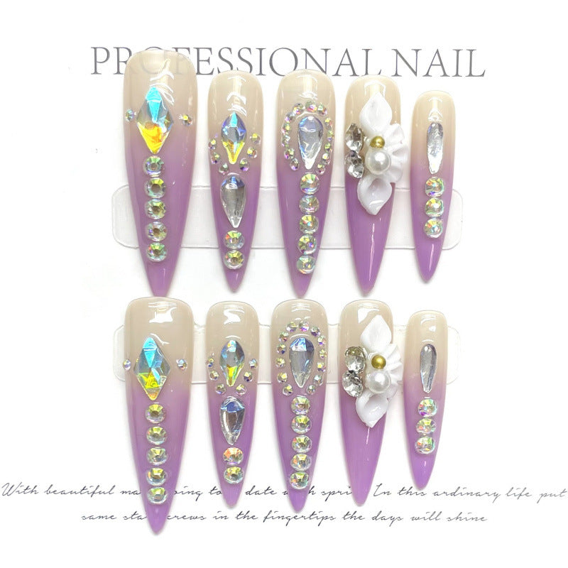 European and American Style Exaggerated Niche Abstract Heavy Industry Carved Handmade Nail Art