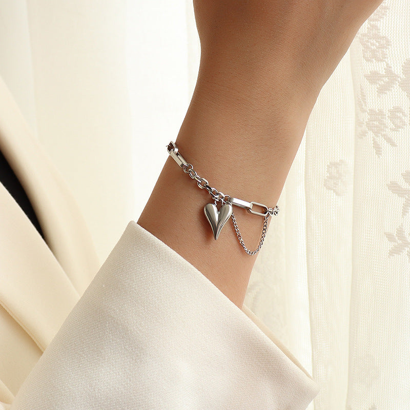 Tassel Love Necklace Titanium Steel 18k Gold Love Bracelet Necklace