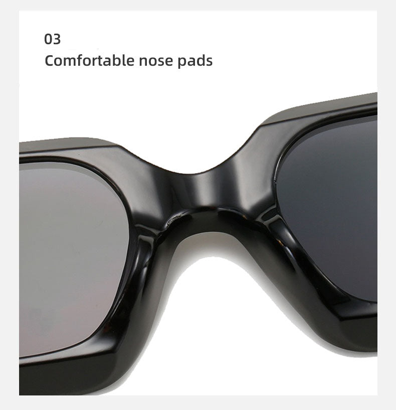 Gafas de sol con montura rectangular para mujer