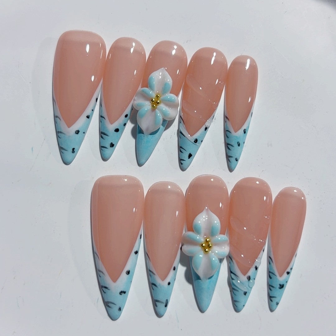 D467 Spicy Girl Almond Armor 3D 3D Carved Powder Blusher Armor Sweet and Pure, Hand Made