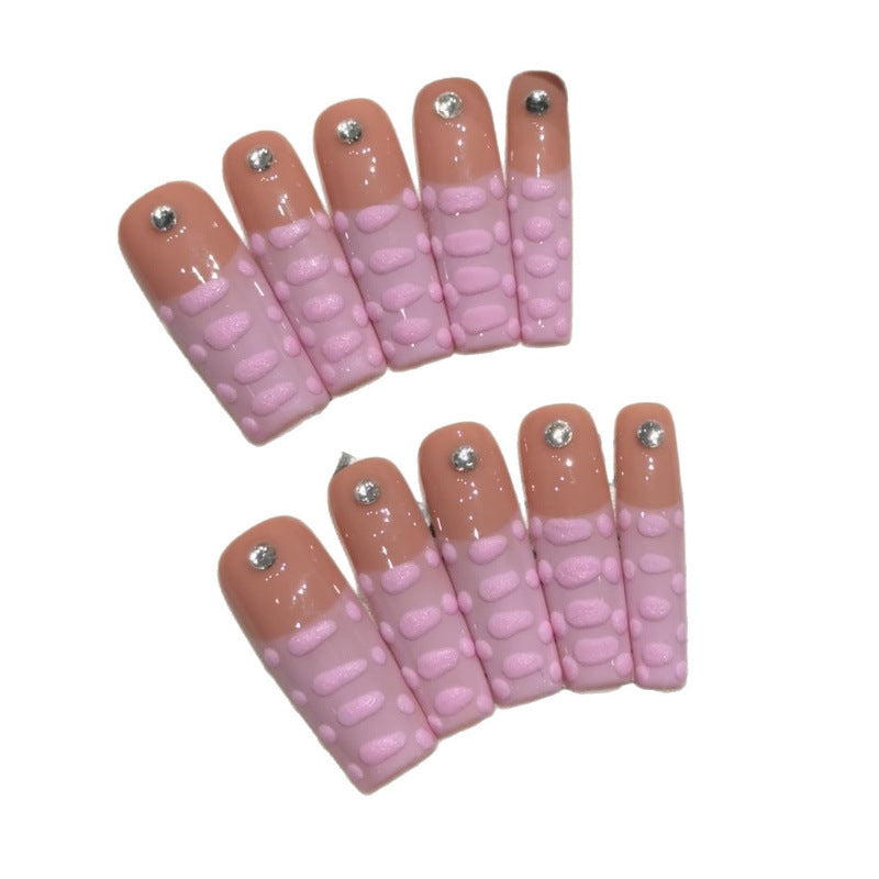 European and American Style Exaggerated Niche Abstract Heavy Industry Carved Handmade Nail Art