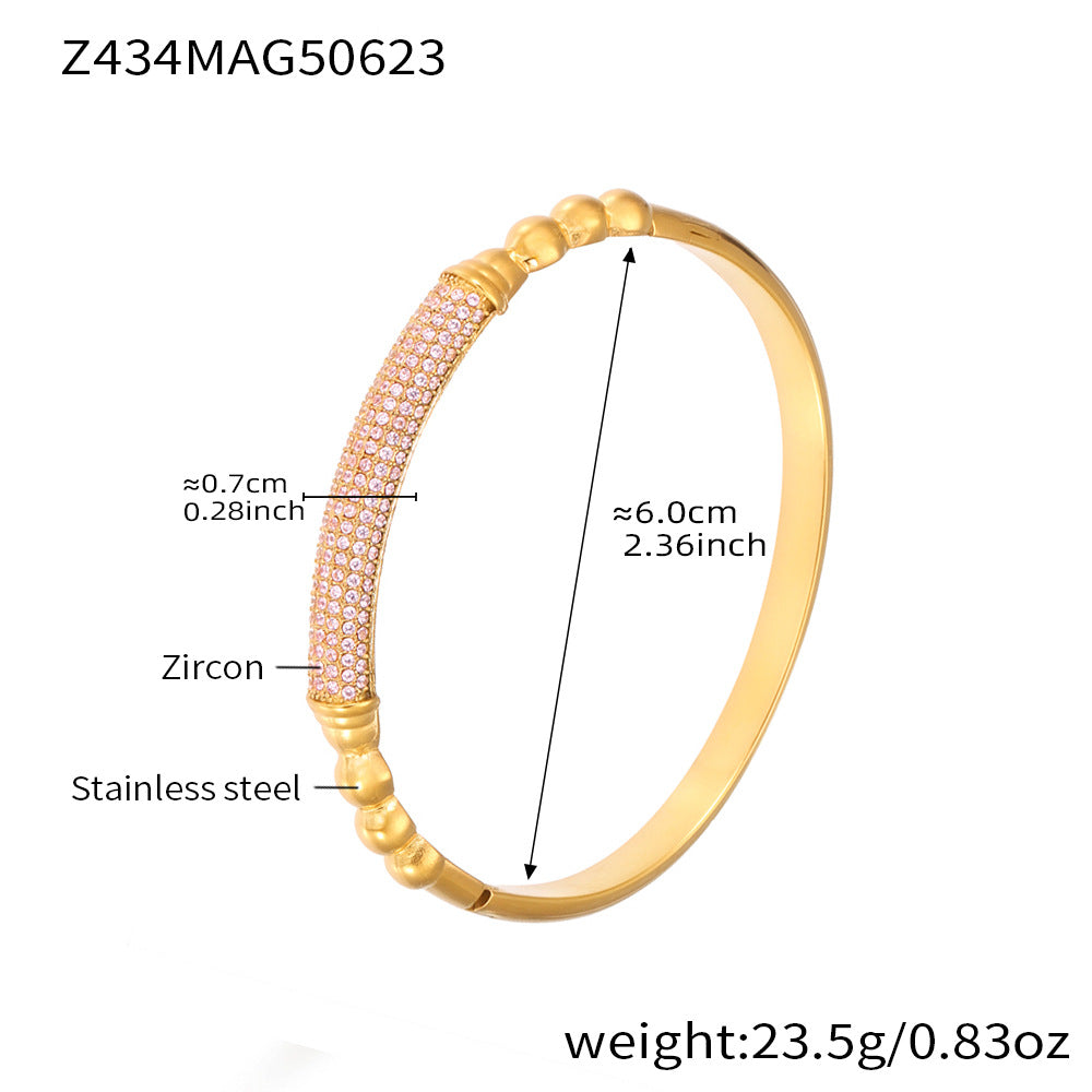 Stainless Steel Zircon Bracelet Titanium Steel Bracelet