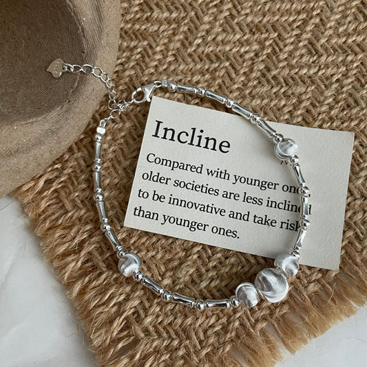 S925 Sterling Silver Cat Eye Bracelet Vintage Accessory