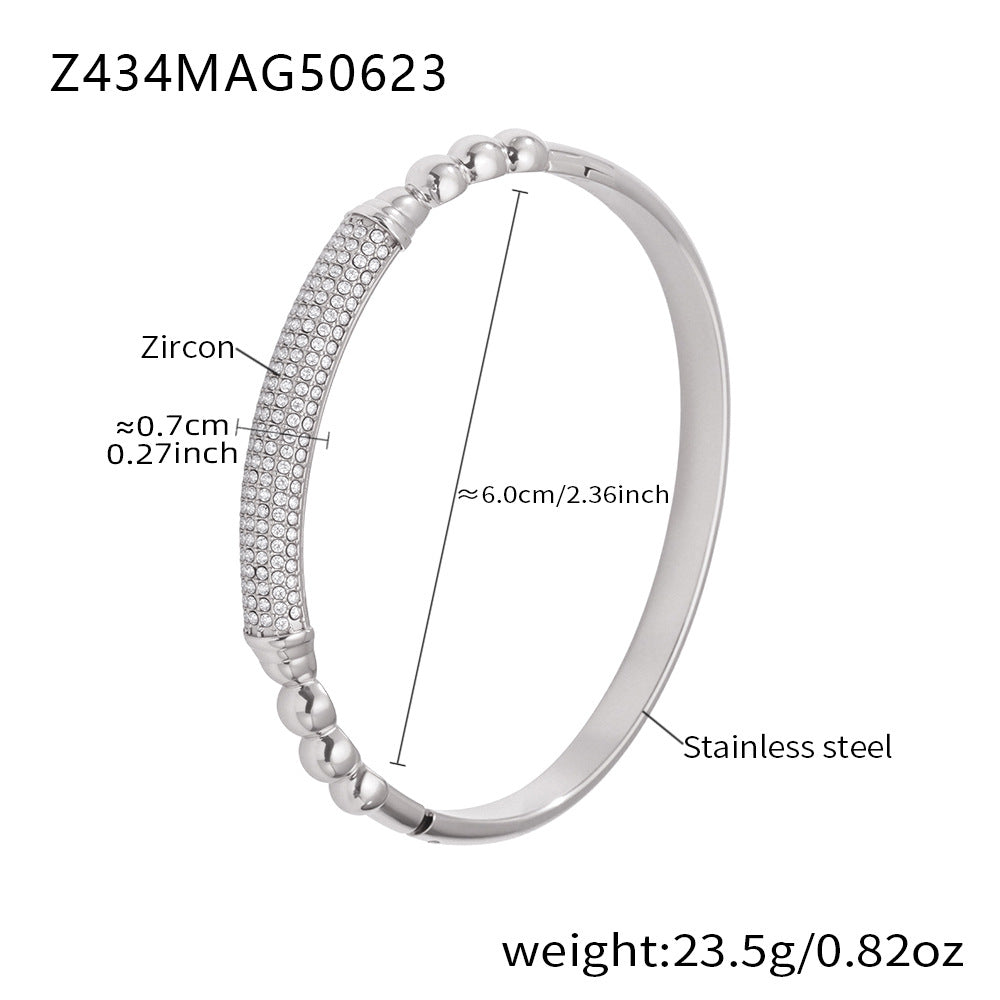 Stainless Steel Zircon Bracelet Titanium Steel Bracelet