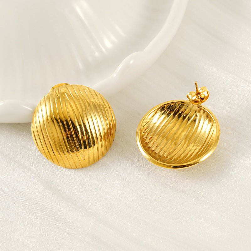 Pendientes geométricos minimalistas y de moda para mujer, diseño versátil y elegante, pendientes de acero inoxidable