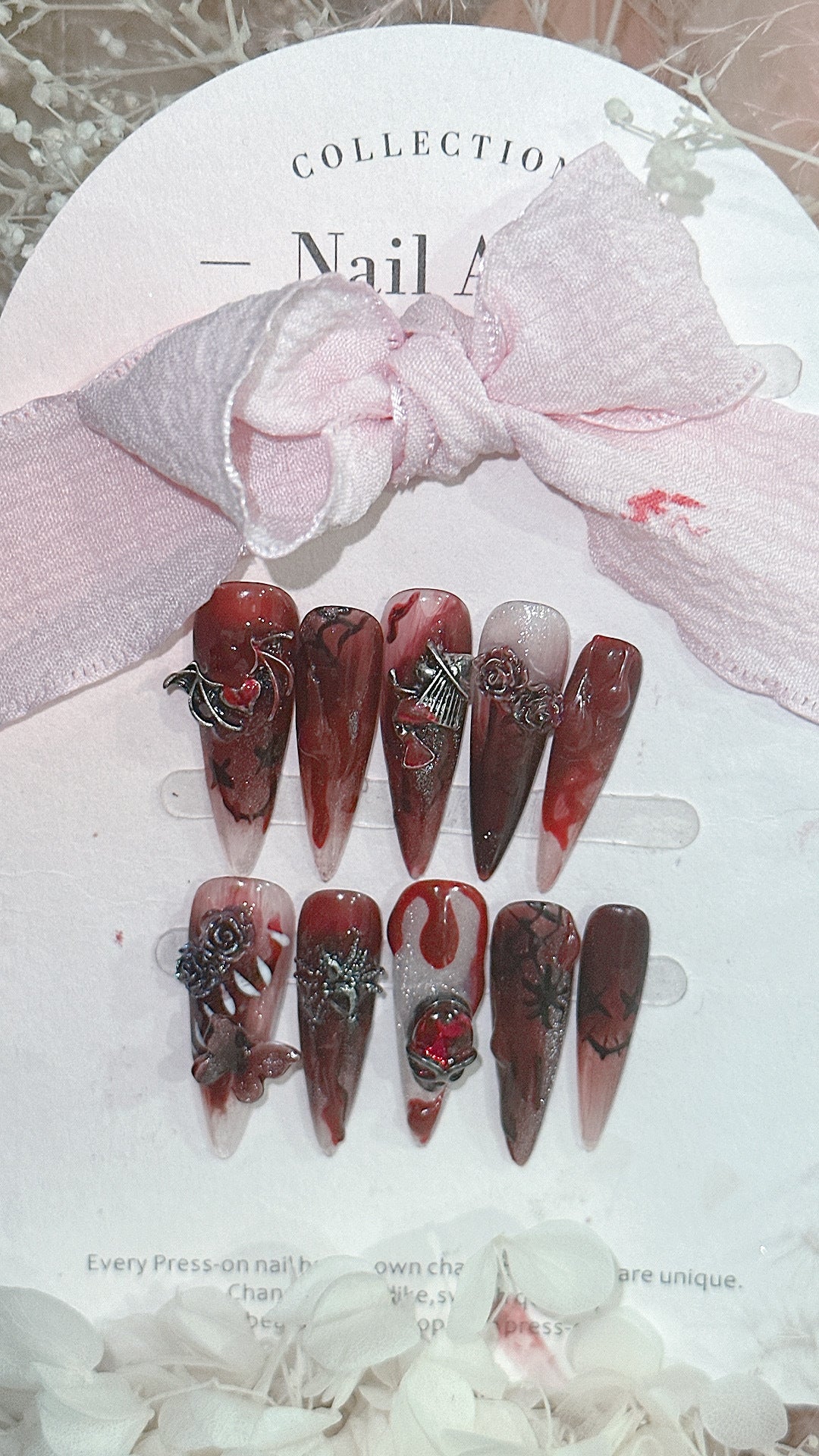 Halloween Handmade Armor Wearing Harry Potter Broom Blood Sacrifice Removable Fake Nails