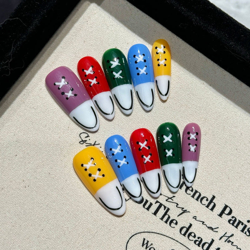 European and American Style Exaggerated Niche Abstract Heavy Industry Carved Handmade Nail Art
