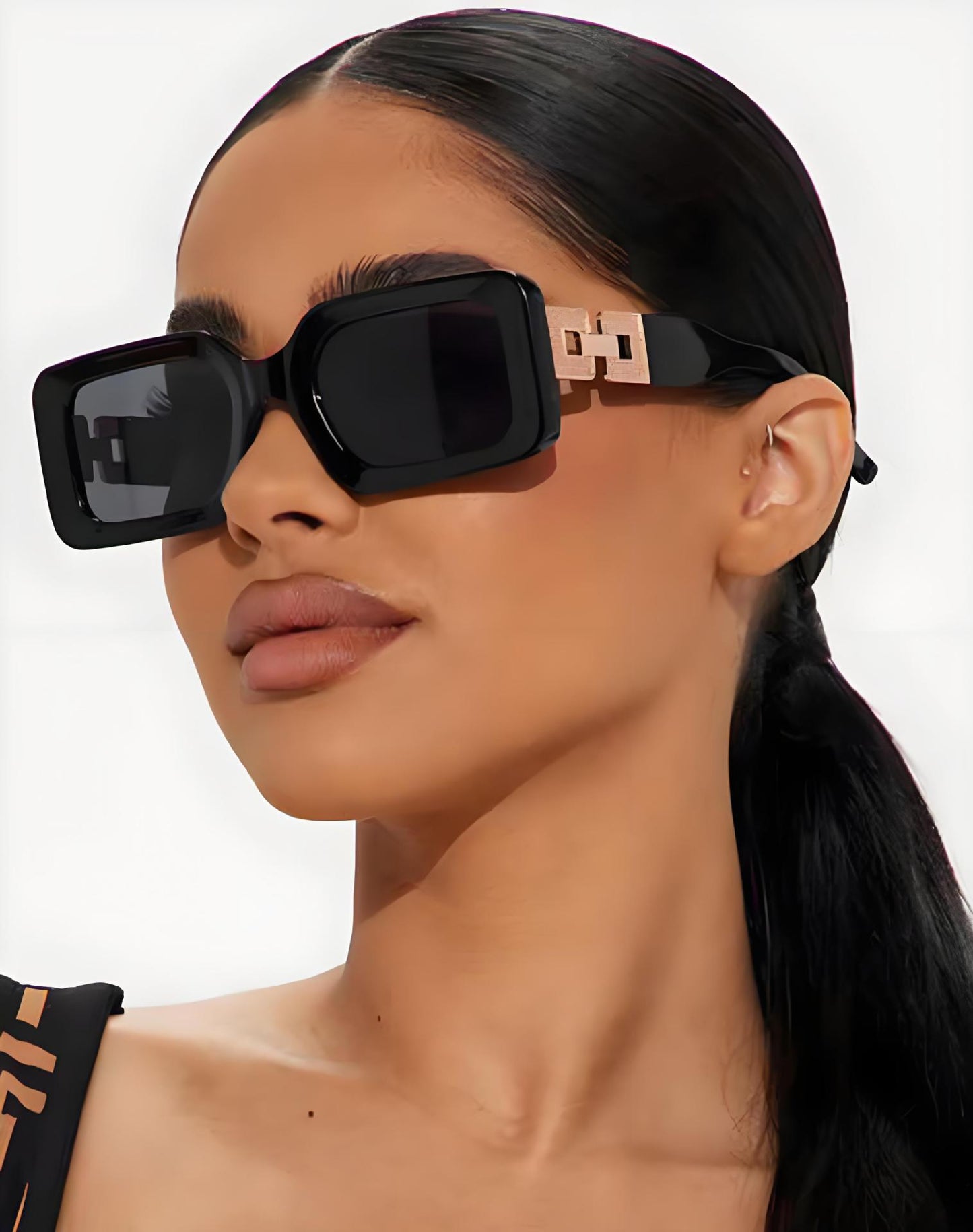 Gafas de sol con montura rectangular para mujer