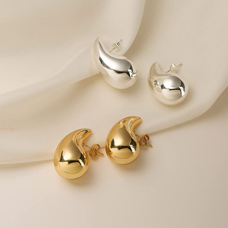 Pendientes de gota de agua de acero inoxidable de moda con formas geométricas y pendientes personalizados, con accesorios simples y minimalistas