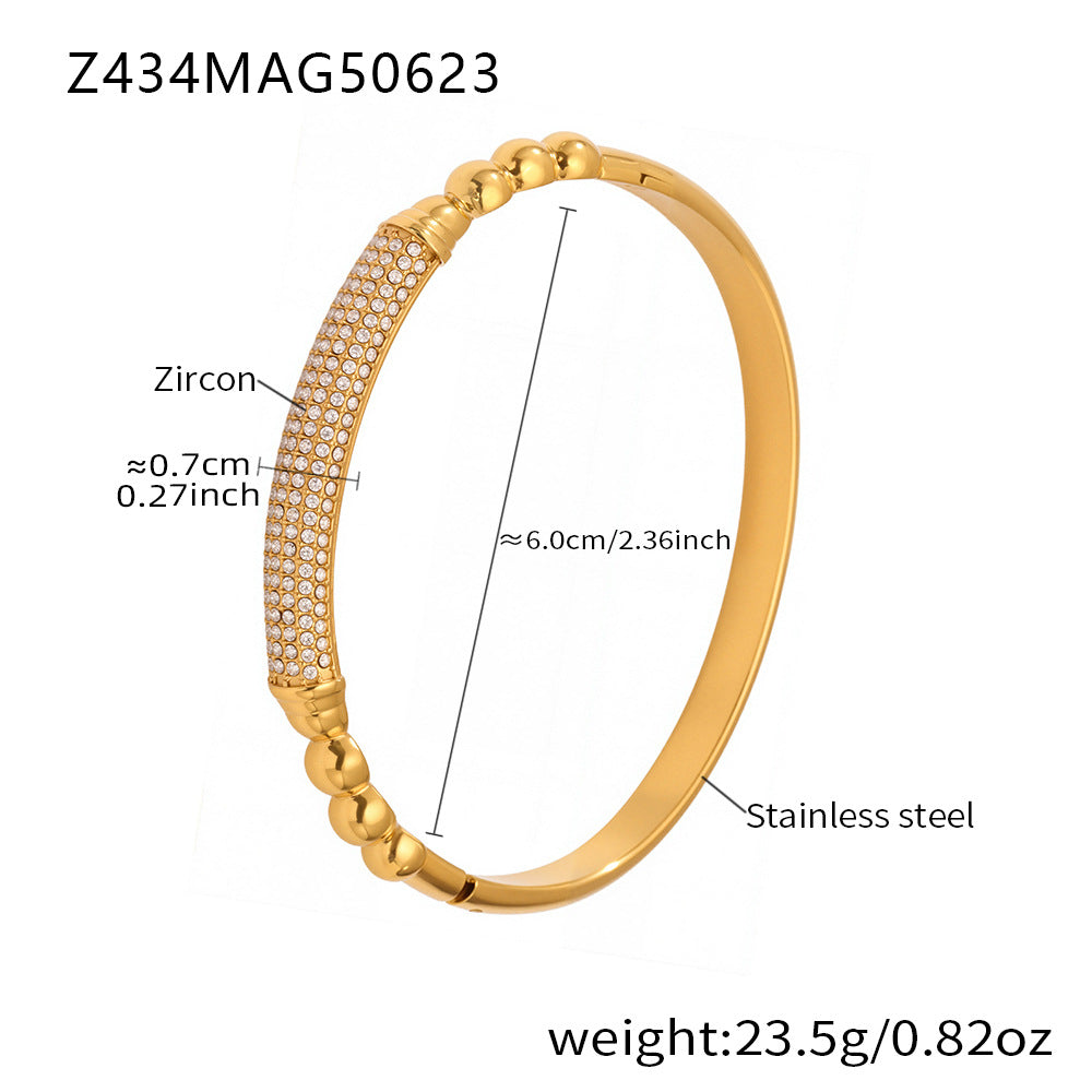 Stainless Steel Zircon Bracelet Titanium Steel Bracelet