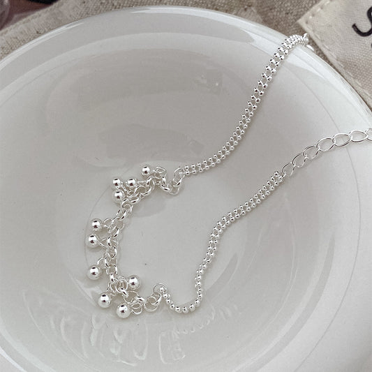 S925 Sterling Silver Bean Fringe Bracelet for Women