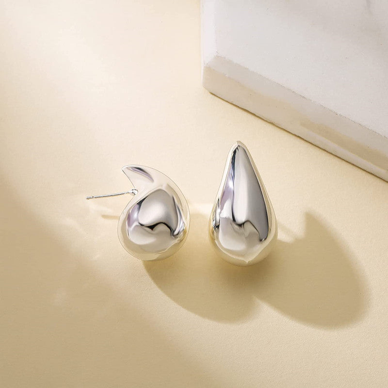 Pendientes de gota de agua de acero inoxidable de moda con formas geométricas y pendientes personalizados, con accesorios simples y minimalistas