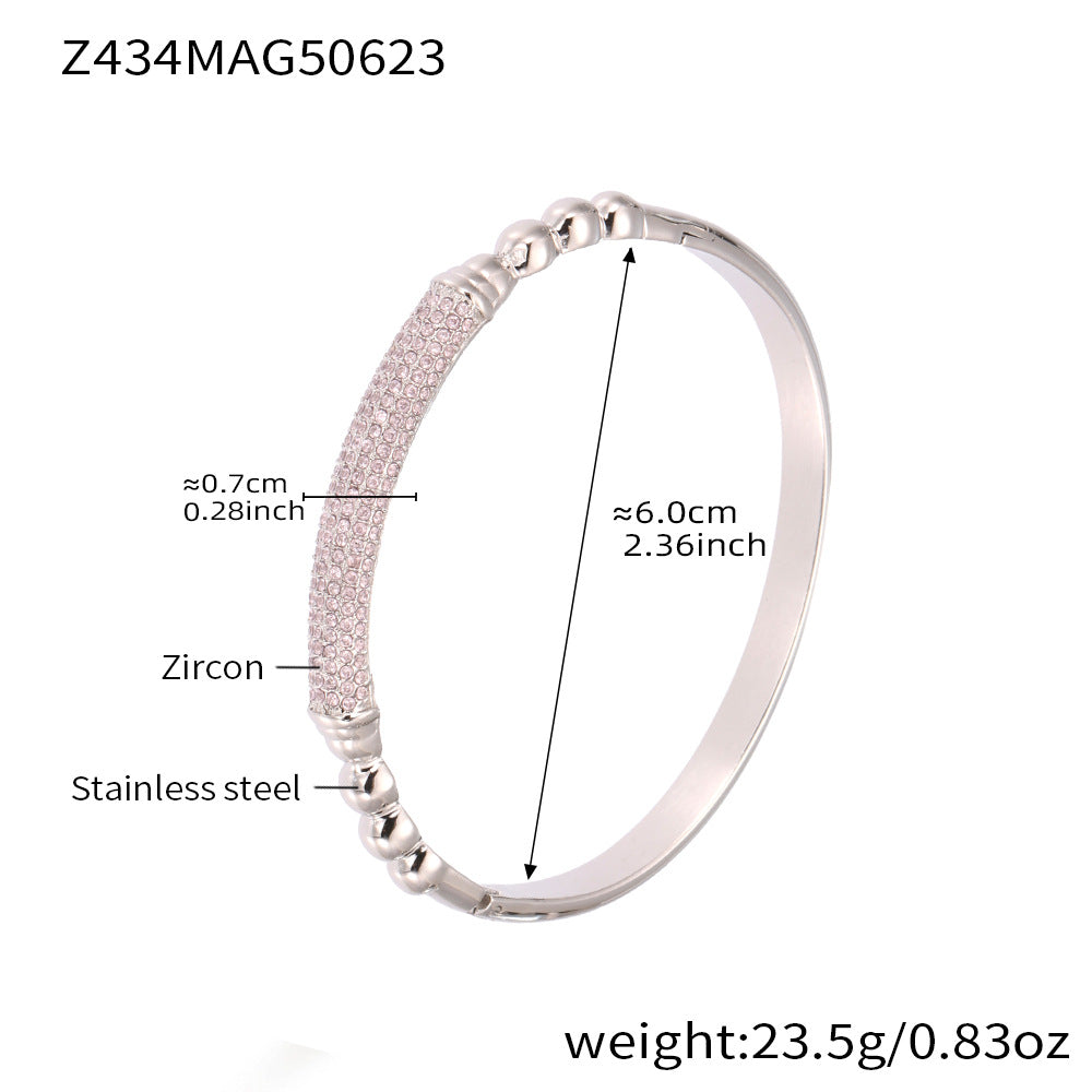 Stainless Steel Zircon Bracelet Titanium Steel Bracelet