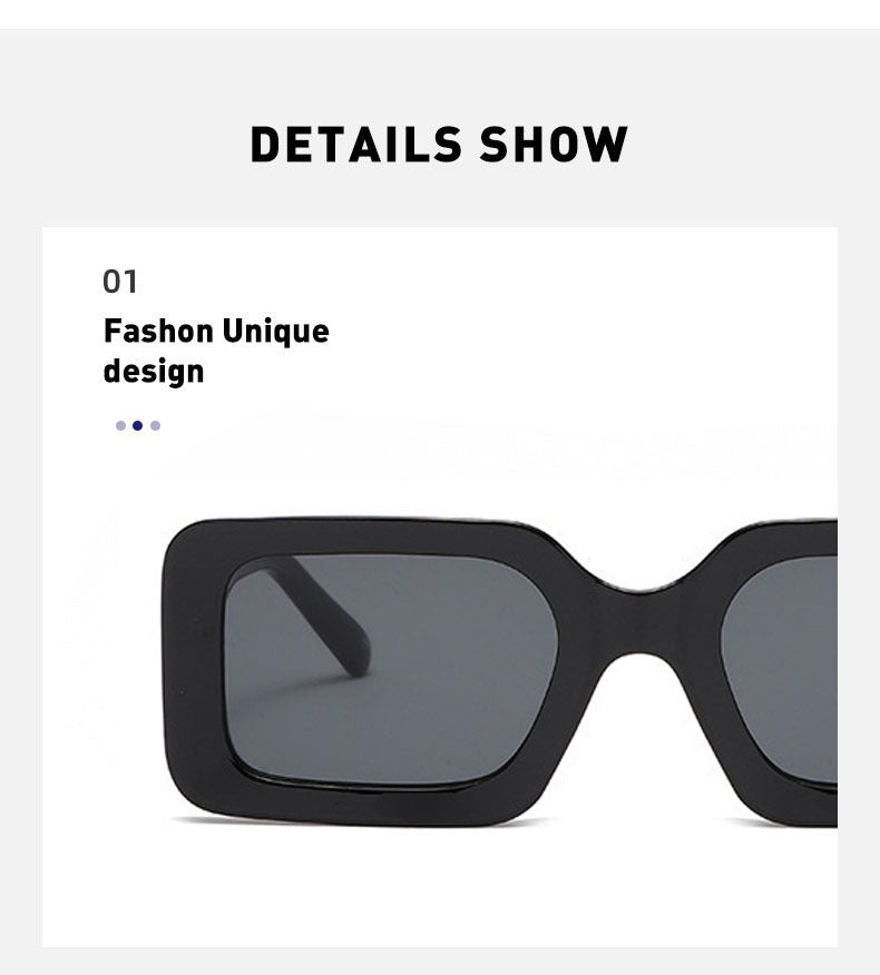 Gafas de sol con montura rectangular para mujer