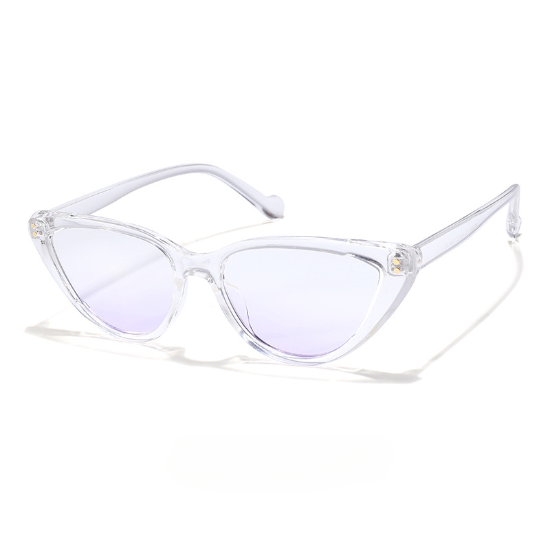 Fotografía callejera de moda Gafas de sol con forma de ojo de gato en color caramelo