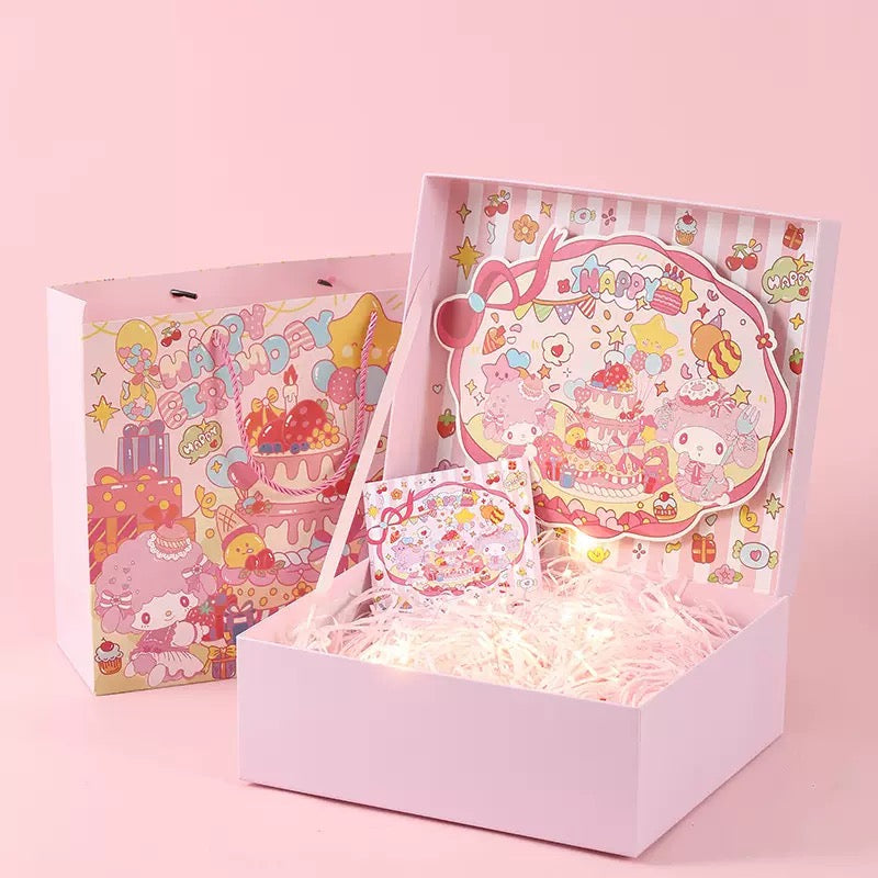 【Gift Mystery Box】1 Character Gift Box & 4 Medium Cute Items & 6 Small Cute & 4 Sets of nails(24pcs)