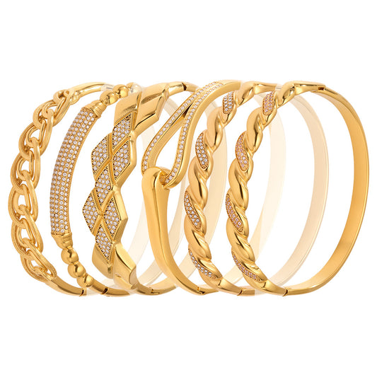 Stainless Steel Zircon Bracelet Titanium Steel Bracelet