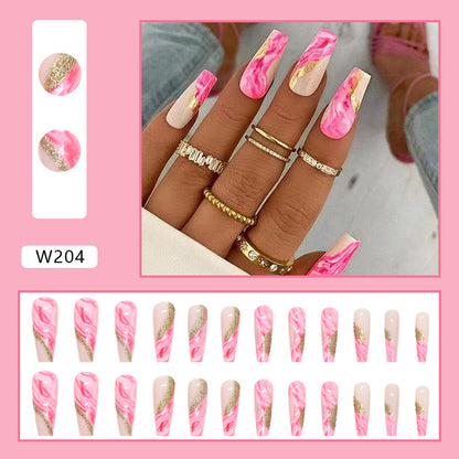 Wearing Nail Art Patches in A Set of 24 Pieces